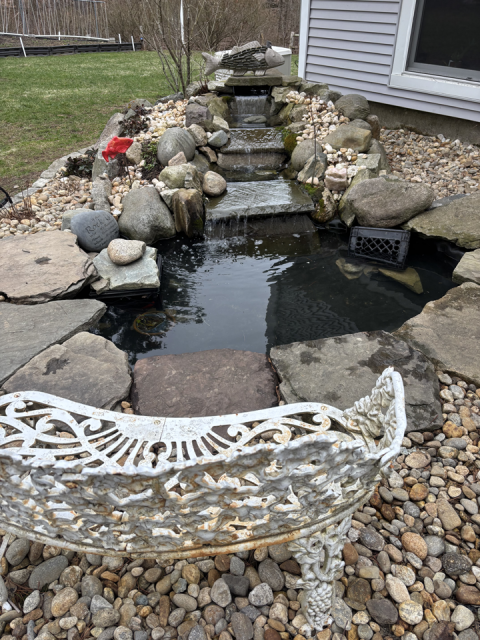 Stone Waterfall and Pond